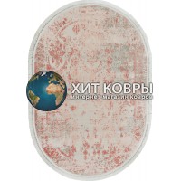 Турецкий ковер Tajmahal 0650 Серый-розовый овал